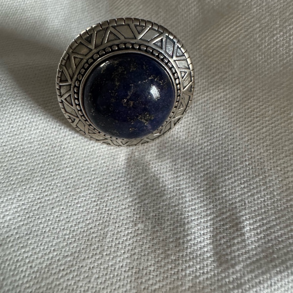 Silpada Silver And Blue Statement Ring - image 1